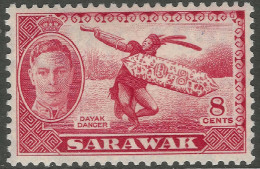 Sarawak. 1950 KGVI. 8c MH. SG 176 - Sarawak (...-1963)