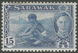 Sarawak. 1950 KGVI. 15c MH. SG 179 - Sarawak (...-1963)