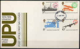 ROYAUME UNI - Centenaire De L'UPU FDC - 1971-1980 Decimal Issues