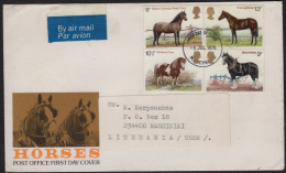 ROYAUME UNI - Chevaux FDC - 1971-1980 Decimal Issues