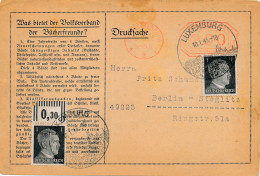 AFSTEMPELING LUXEMBURG 1943  TO BERLIN  STEGLITZ     2 SCANS - 1940-1944 Ocupación Alemana