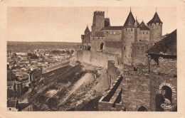 FRANCE  - Aude - Cité De Carcassonne - Le Château Comtal - Ensemble De La Porte D'Aude -  Carte Postale Ancienne - Sonstige & Ohne Zuordnung