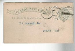 52892 ) Canada Postal Stationery Montreal  Postmark  Duplex 1890 - 1860-1899 Reign Of Victoria