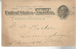52906 ) USA Postal Stationery Troy New York Postmarks  1896 - ...-1900