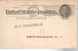 52907 ) USA Postal Stationery Newburgh New York Postmarks  1895 - ...-1900