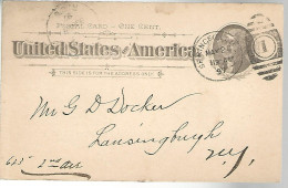 52913 ) USA Postal Stationery Springfield Postmark Duplex 1897 - ...-1900