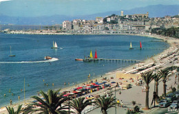 FRANCE  - Cannes - La Plage De La Croisette Et Le Suquet - Colorisé -  Carte Postale - Cannes