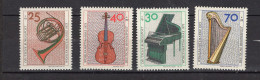 Germany 1972 MNH  Musical Instruments Complete Set CV Michel 4.5€ - Music