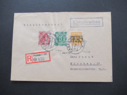 1948 Band / Netzaufdruck MiF Nr.45 I, 46 II Und IV/II Einschreiben Passau 2 - München Geprüft Schlegel BPP 500€ KW ++ - Storia Postale