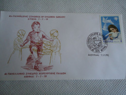 GREECE   COMMEMORATIVE COVER  1979 CONGRESS OF CHILDREN SURGERY MEDICAL - Médecine