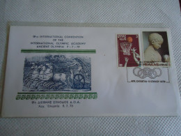 GREECE   COMMEMORATIVE COVER  1979  19TH  INTER. CONVENTION OLYMPIC ACADEMY ANCIEN OLYMPIA OLYMPIC GAMES MOSCKOW 1980 - Summer 1980: Moscow