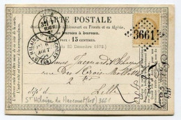 !!! CARTE PRECURSEUR CERES CACHET DE ST HILAIRE DE HARCOUET (MANCHE) 1874 - Cartes Précurseurs