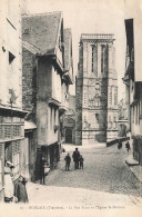 Morlaix * La Rue Basse Et L'église St Mathieu * Débitant * Villageois - Morlaix