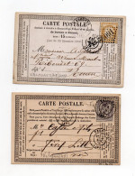 !!! LOT DE 2 CARTES PRECURSEUR TYPE CERES ET SAGE CACHETS DE VALOGNES (MANCHE) - Cartes Précurseurs