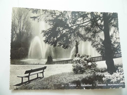 Cartolina Viaggiata "TORINO Valentino - Fontana Monumentale" 1942 - Parcs & Jardins