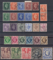 SALE !! 50 % OFF !! ⁕ GB / UK ⁕ KGVI 1937 - 1942 ⁕ 29v Used (unchecked) See Scan - Used Stamps