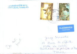 HONGRIE AFFRANCHISSEMENT COMPOSE SUR LETTRE PRIORITAIRE POUR LA FRANCE 2011 - Lettres & Documents