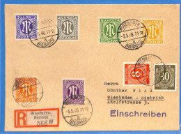 Allemagne Bizone 1946 Lettre Einschreiben De Wiesbaden (G23260) - Covers & Documents