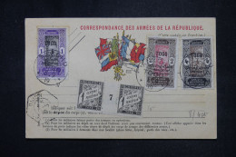 TOGO - Affranchissement De Bamako Sur Carte FM En 1919 Avec Paire De Taxe De France Millésimé ( Non Oblitéré) - L 147271 - Storia Postale