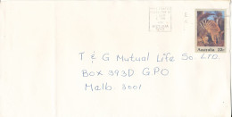 Australia Postal Stationery Cover Sent To Denmark Footscray 4-6-1981(the Cover Is Folded In The Left Side) - Postal Stationery