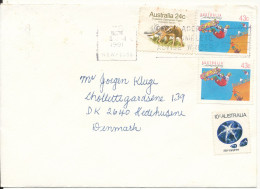 Australia Cover Sent Air Mail To Denmark 3-6-1991 Single Franked - Briefe U. Dokumente