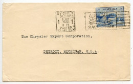 Australia 1932 Cover - Sydney To Detroit, Michigan - Chrysler; Scott 131 - 3p. Sydney Harbour Bridge - Covers & Documents