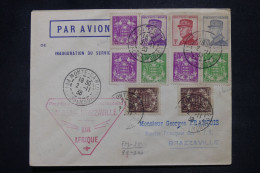 MONACO - Enveloppe De Monte Carlo Pour Brazzaville En 1938 Par 1er Vol Alger / Brazzaville - L 147278 - Storia Postale