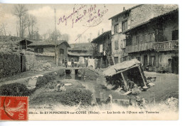 SAINT SYMPHORIEN SUR COISE LES BORDS DE L'ORZON AUX TANNERIES 1907 - Saint-Symphorien-sur-Coise