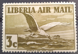 Liberia 1936 Animal Oiseau Bird Yvert PA9 * MH - Marine Web-footed Birds