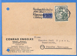 Allemagne Bizone 1949 Carte Postale De Hannover (G23279) - Brieven En Documenten