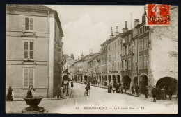 88. Remiremont. La Grande Rue Et Les Arcades. Hôtel Du Cheval De Bronze. Restaurant De L'Etoile Verte. 1904 - Remiremont