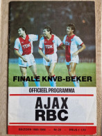 Programme Ajax - RBC Roosendaal - 28.5.1986 - Dutch Cup Final - Holland - Programm - Football - KNVB Beker Finale - Livres