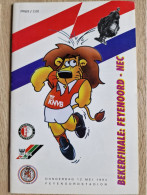 Programme Feyenoord - NEC Nijmegen - 12.5.1994 - Dutch Cup Final - Holland - Programm - Football - KNVB Beker Finale - Bücher