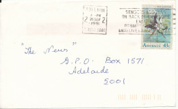 Australia Cover Sent Local Adelaide 26-9-1991 Single Franked - Lettres & Documents