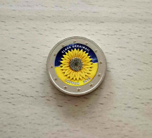 LETTONIE 2023 - TOURNESOLS UKRAINIENS - 2 Euros Commemorative Couleur - In Farbe - Colored - Colorati - Color - Lettonie