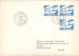 SUEDE LETTRE FDC POUR L'ALLEMAGNE 1961 - Cartas & Documentos