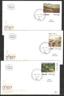 ISRAËL. N°786-8 De 1981 Sur 3 Enveloppes 1er Jour. Paysages De Jérusalem. - FDC
