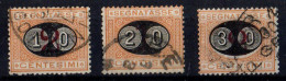 Regno 1890- Segnatasse - Tipi Del 1870 - Mascherine - 3 Valori Usati - Portomarken