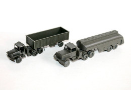 ROCO MINITANK HO - Z-195 Et M52 CAMION CITERNE CARBURANT US + CAMION TRANSPORT - MODELE REDUIT MILITAIRE (1712.12.3) - Scala 1:87