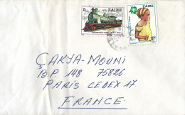 Zaire DRC Congo 1980 Lumumbashi Locomotive Train Type Zaire International Child Year ICY Cover - Covers & Documents