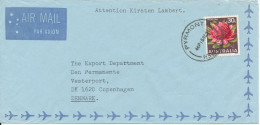 Australia Air Mail Cover Sent To Denmark Pyrmont 15-9-1971?? Single Franked - Lettres & Documents