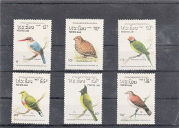 Laos, Faune Oiseaux, - Yvert Nºs 583 A 589 MNH - Laos