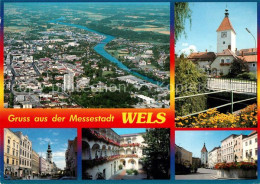 73154287 Wels Fliegeraufnahme Messestadt  Lansersee - Autres & Non Classés