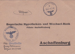 4813 115 Feldpost B /9.2.42 Von Oberzahlmeister Feldpostnummer 37468 Nach Aschaffenburg - Oorlog 1939-45