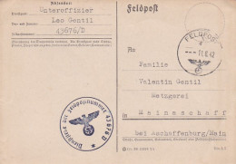 4813 120  Feldpost D / 11.8.42 Nach Mainaschaff. Stempel: Diensstelle Der Feldpostnummer 43676 - Oorlog 1939-45