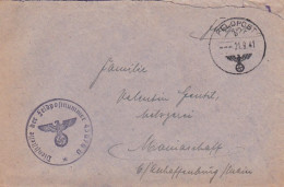 4813 125  Feldpost B / 21.9.41 Von Dienststelle Der Feldpostnummer 43676 Nach Mainaschaff - Oorlog 1939-45