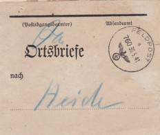 4813 126  Ortsbriefe Vorbindezettel Nach Heide (Schleswig-Holstein) Feldpost A  760 30.5.41 - Oorlog 1939-45