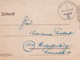 4813 166  Feldpostbrief Feldpost C 01.12.44 Von Feldpostnummer 42031 Nach Aschaffenburg - Oorlog 1939-45