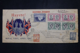 RHODESIE - Enveloppe Illustrée ( Visite Royale ) Pour Londres En 1947 -  L 147329 - Southern Rhodesia (...-1964)