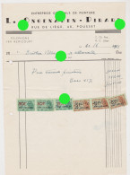 Pousset Remicourt 1953 Entreprise De Peinture ONGENADEN PIRARD - Ambachten